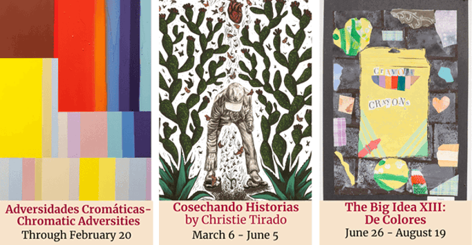 Photos of Abstract, print relief and student multimedia art