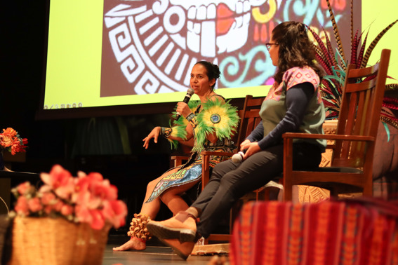 Photo of Lunch and Learn Panelists on Stage at the Latino Arts Gallery