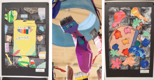 Three Photos of Student Artwork